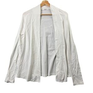 Jams World Women's White Cotton Spandex Open Front Cardigan JW23229 Size S